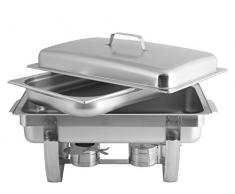 Pentole Agnelli coix3131 Linie Buffet, Chafing Dish mit Deckel Mobile, 56 x 35.5 x 31 cm