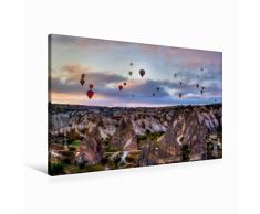 Premium Textil-Leinwand 90 x 60 cm Quer-Format Ballons über Kappadokien | Wandbild, HD-Bild auf Keilrahmen, Fertigbild auf hochwertigem Vlies, Leinwanddruck von Joana Kruse