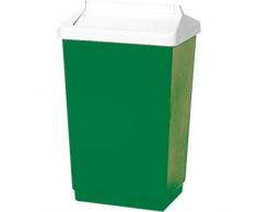 Winware Abfalleimer Swing Top mit (leicht, Farbe codiert und einfach zu reinigen 50 Liter Tonne)
