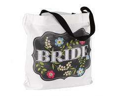 Hortensia B. Hewitt Braut Kreidetafel Floral Tasche