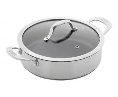 Kuhn Rikon 37476 Allround Servierpfanne mit Glasdeckel, 18/8 Edelstahl