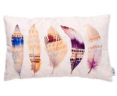 B&H 99912932 Kissen mit Verzierungen, Baumwolle, Mehrfarbig, Einzelbett, 50 x 30 x 6 cm