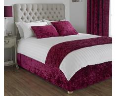 Paoletti Verona Diwan Bettgestell, Pannesamt, wrap-p1, Polyester, weinrot, King Size