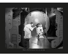 Komar Wandbild Star Wars Classic Leia R2D2 Quote | Kinderzimmer, Jugendzimmer, Dekoration, Kunstdruck | ohne Rahmen | WB125-40x30 | Größe: 40 x 30 cm (Breite x Höhe)