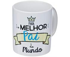 Mopec G300.3.7 Tasse aus Keramik für oder Melhor Pai Do Welt, in Geschenkbox, Porzellan