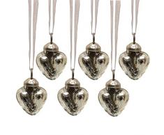 Bollywood Weihnachtskugel, Glas, Silber, 1