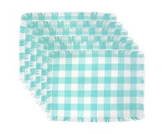 DII CAMZ10429 Platzset, Checkered Aqua