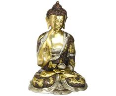 craftvatika 30,5 cm groß Vitarka Mudra Buddha Statue Metall Messing Skulptur Buddha-Statue Home Decor Geschenk