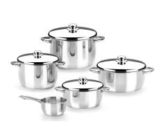 Monix Optima - Kochtopf-Set, 5 Teile, Edelstahl, 18/10