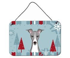 Caroline s Treasures bb1732ds812 Winter Urlaub Italienisches Windspiel Wand oder Tür Aufhängen Prints bb1732ds812, Multicolor, 8hx12 W