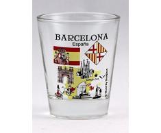Barcelona Spanien Tolles spanischen Städte Collection Shot Glas