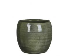 MICA Decorations Lester Blumentopf, Gruen, H 22 x Ø 24cm