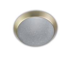 Niermann Standby Deckenleuchte - Pergament - Dekorring Messing matt, 40 cm, HF Sensor, LED Glas/Metall 40 x 40 x 13 cm
