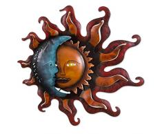 NOVICA Eisen Wand Kerzenhalter, Eclipse über Jalisco-Parent (186466-p) Eklipse über Jalisco braun