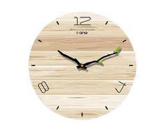 JUSTUP Wanduhr aus Holz, 30,5 cm, Nicht tickend, batteriebetrieben, flüsterleise, dekorative Wanduhr mit Zweigen, Acryl-Zeiger, Quarz-Uhrwerk für Zuhause 3