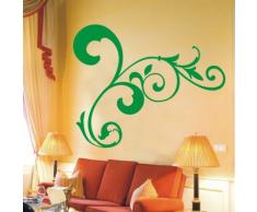 INDIGOS WG20440-86 Wandtattoo w440 Pflanze Ranke filigran Wandaufkleber, 96 x 77 cm, blau