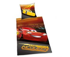 Herding DISNEY CARS 3 Bettwäsche-Set, Wendemotiv, Bettbezug 140 X 200 cm, Kopfkissenbezug 65 x 65 cm, Baumwolle/Renforcé