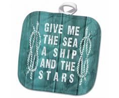 3dRose Topflappen, weiß, 20,3 x 20,3 cm