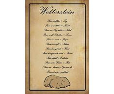Schatzmix Wetterstein, Stein sichtbar = Tag, Stein unsichtbar = Nacht, Stein… Funny Garten Sprüche Blechschild, 20x30 cm Deko