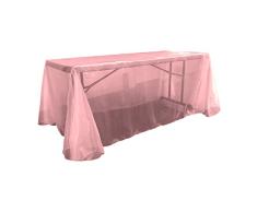 La Leinen Sheer Spiegel Organza Tischdecke, rechteckig, Polyester, hot pink, 228.6 x 335.28 x 0.022 cm