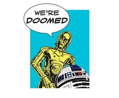 Komar Wandbild Star Wars Classic Comic Quote Droids | Kinderzimmer, Jugendzimmer, Dekoration, Kunstdruck | ohne Rahmen | WB114-40x50 | Größe: 40 x 50 cm (Breite x Höhe)