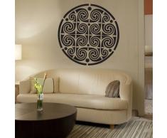 INDIGOS 4052166051606 Wandtattoo w287 Ornament Orien Wandaufkleber 80 x 80 cm blau