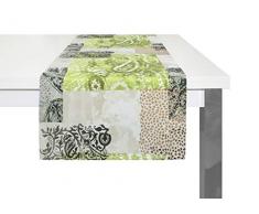 Wirth Tischläufer Jolanda, Polyester, Grün, 40 x 150 cm