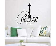 BooDecal Vinyl-Aufkleber, Wand-Dekoration, Poster, Shisha, Hookah, Bar, Lounge-Tribalvase, Flaschenset, Lounge, Wasserpfeife, Haus, Café, Smoke Shop, Store drinnen und draußen, 45,7 x 45,7 cm