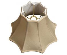 Royal Designs Lampenschirm, 8 Seiten, oben unten mit Glocke, Beige, 6 x 13 x 9 cm