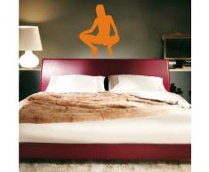 INDIGOS 4052166092708 Wandtattoo w491 Sexy Frau Girl Wandaufkleber 120 x 92 cm, orange