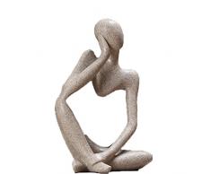 Nice Kauf Abstrakt Statue Denker Moderne Sandstein Kunstharz Figur Craft Art Hand Geschnitzt für Home Office Bücherregal Desktop Fotografie Dekoration Imagination A