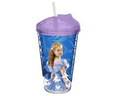Zak! Designs Thermobecher mit ausklappbarem Strohhalm, Motiv Descendants Cinderella 16-Ounce mehrfarbig