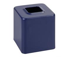 iDesign 16774EU Gia Halter/Abdeckung für Kosmetiktücher für das Bad Waschtisch, 14,7 x 13,4 x 13,4 cm, matte Navy, Steel