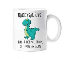 Tasse mit AufschriftDaddysaurus, mit Dinosaurier-Motiv, Vatertag, lustiges Geschenk fÃ¼r Geburtstag und Weihnachten