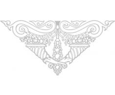 INDIGOS 4051095026426 Wandtattoo w256 Ornament, Ranken 120 x 56 cm, silber
