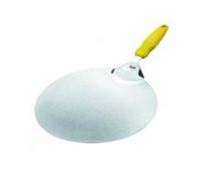 IBILI Servierplatte für Kuchen/Pizza rund 25 cm, Edelstahl, Silber/grün, 25 x 25 x 40 cm