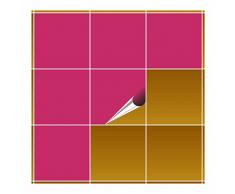 FoLIESEN Fliesenaufkleber fÃ¼r Bad und KÃ¼che - 20x20 cm - pink matt - 250 Fliesensticker fÃ¼r Wandfliesen