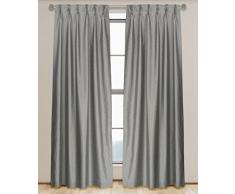 LJ Home Fashions Pinch Falte verstecktem Tab Vorhang Set, grau, 76,2 x 241,3 cm
