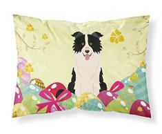 Ostereier Border Collie, schwarz-weißer Stoff, Standard-Kissenbezug