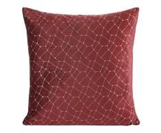 Eurofirany Kissenbezüge Kissenhüllen Couchkissenbezüge Sofakissenbezüge Dekorationskissen Doppelpack 2er Set Kopfkissenbezüge Dekokissen Sitzkissen, Bordeaux, 45X45 cm, 2