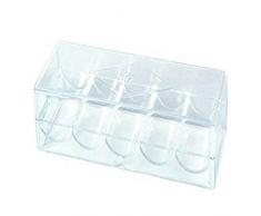 StealStreet ss-cqg-2715pl klar 21,1 cm hält Kunststoff 100 Chips Poker Chip Tablett mit Deckel