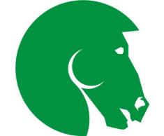 INDIGOS 4051095054948 Wandtattoo W615 Pferd 80 x 44 cm, Wandaufkleber in 3 Größen, grün