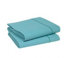 Blanc des Vosges Uni 57 Fäden Nackenrolle Baumwolle smaragd 190 x 90 cm