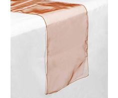 MDS Tischläufer für Hochzeit, Bankett, Deko, Esszimmer, Tischläufer, 12 x 274 cm, 1 Stück 10 Bronze