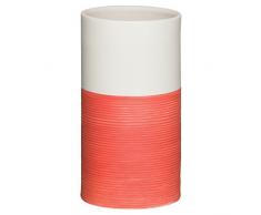 Sealskin Becher Doppio, Zahnputzbecher aus natürlichem Porzellan, Farbe: Koralle, handbemalt