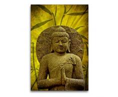 Premium Textil-Leinwand 60 x 90 cm Hoch-Format Buddha - Asien für die Seele | Wandbild, HD-Bild auf Keilrahmen, Fertigbild auf hochwertigem Vlies, Leinwanddruck von Doelling