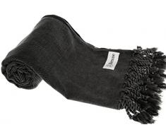 Bersuse 100% Cotton Zuma Turkish Handloom Handtuch, Baumwolle, anthrazit, 33X66 Inches