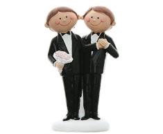 Santex 4939 – 11 MR & Mr Figur Glas schwarz 10 x 5,5 x 5 cm