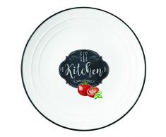 Easy Life Kitchen Basics Dessertteller, Porzellan, Mehrfarbig, 16.5 x 16.5 x 7 cm