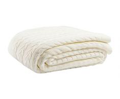 Plaid und Decken by Homemania ca15002 Decke, Material Kunststoff, Ecru, Doppelbett King Size, 240 x 220 x 0,1 cm